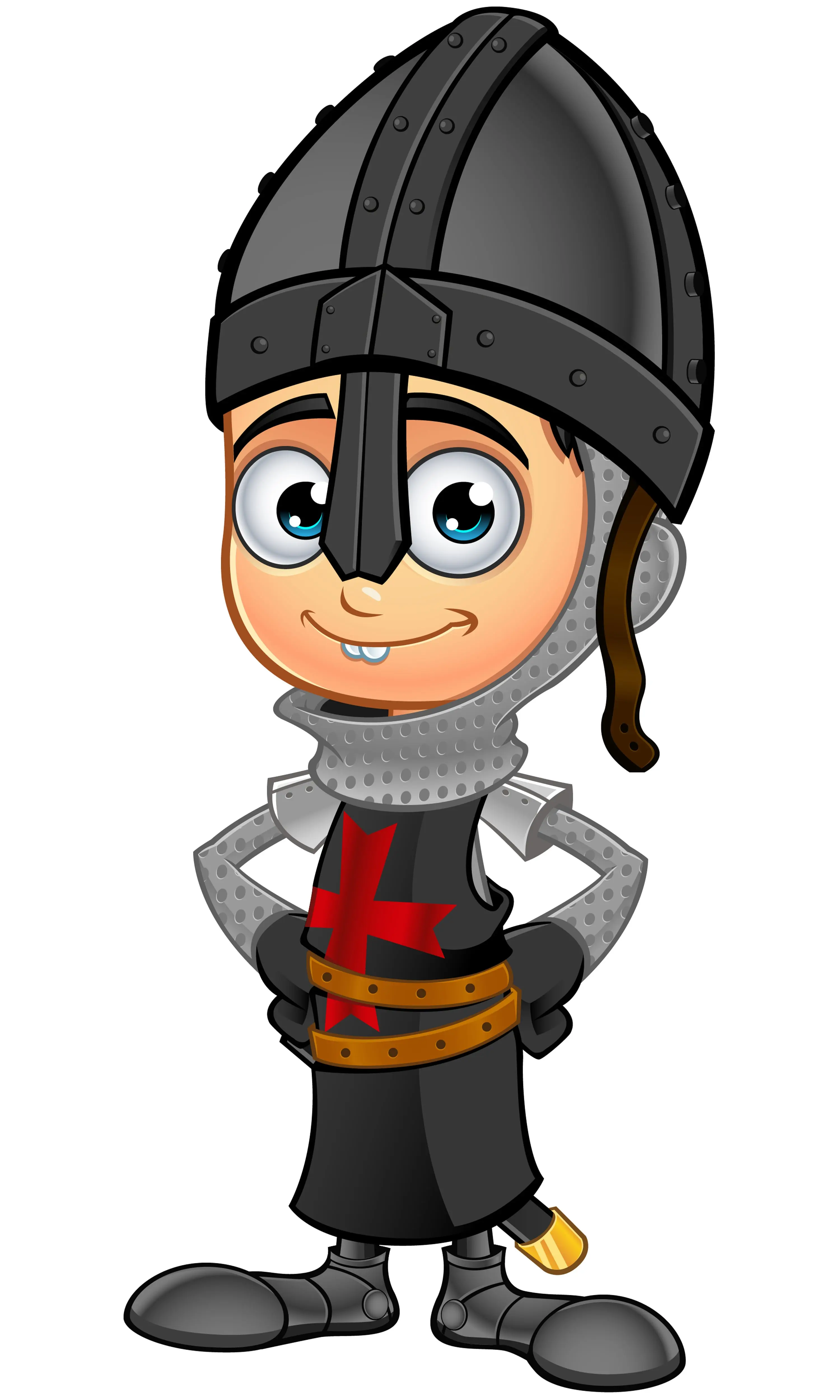 Squire Ralph with hands on hips